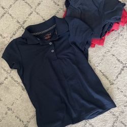 Girls School Polo Shirt Size 6 (Lot Of 6)