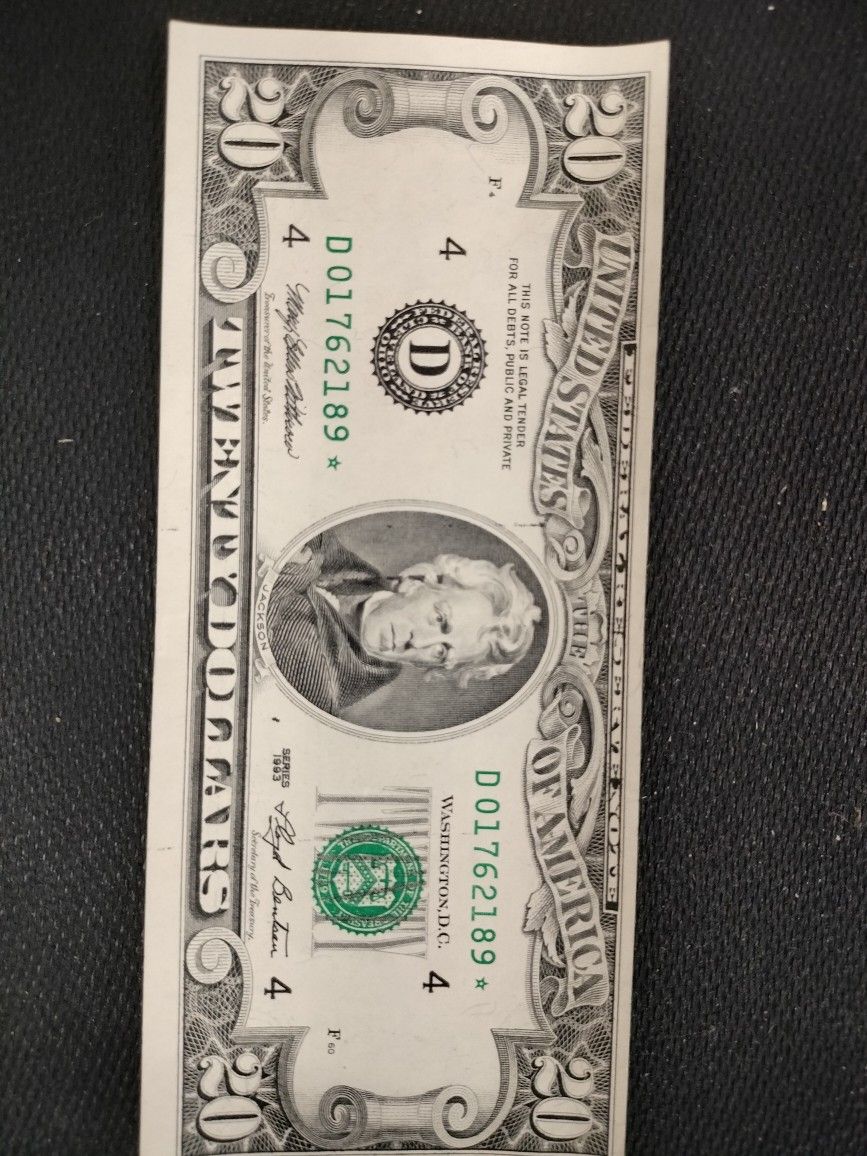 1993 $20 Star Note
