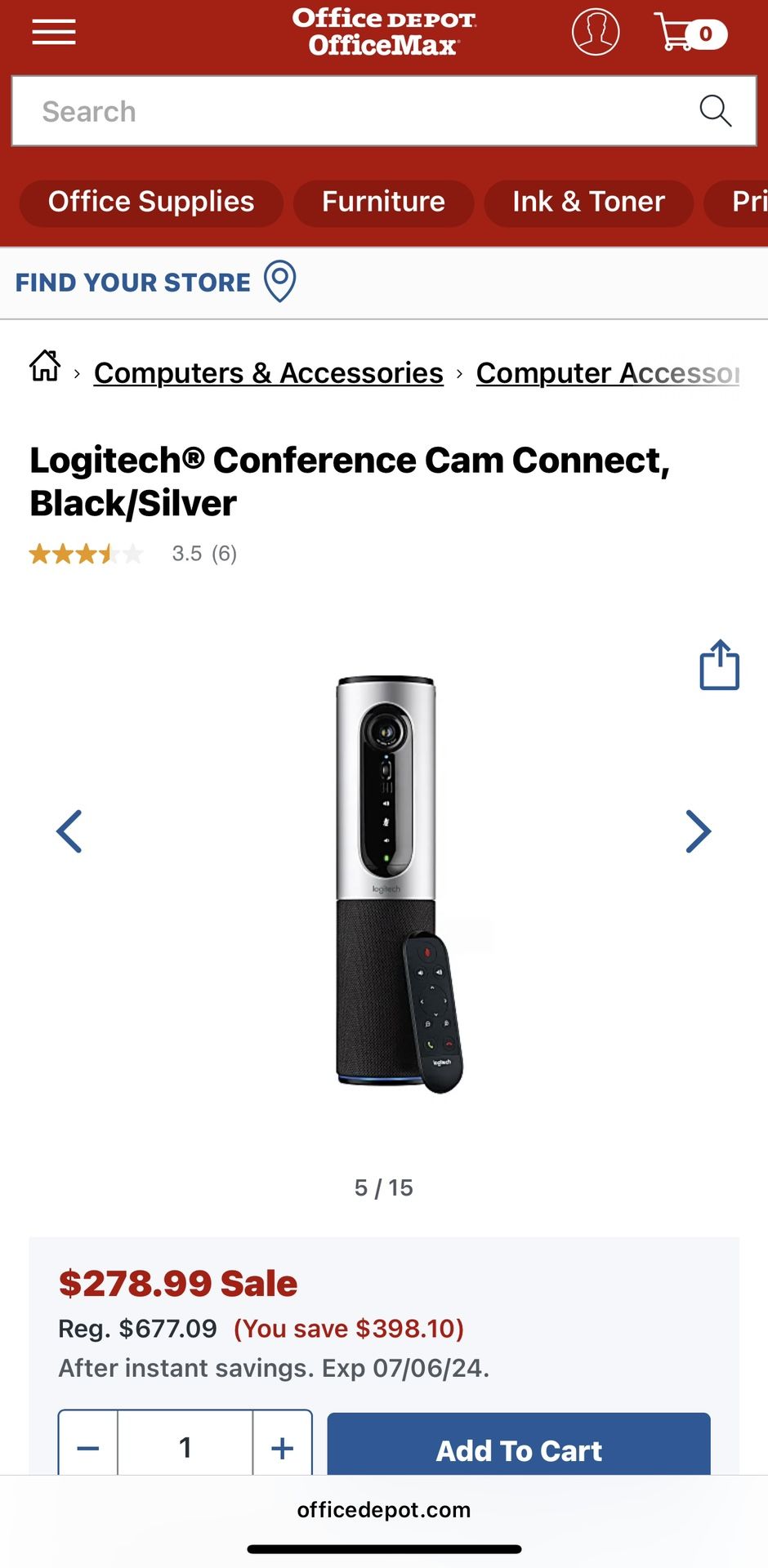 Logitech Conference Cam Connect, Black/Silver