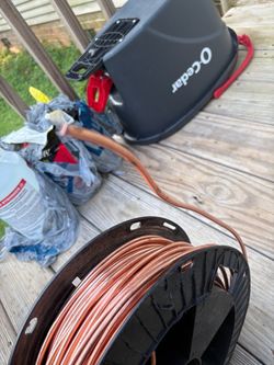 Spool of solid copper