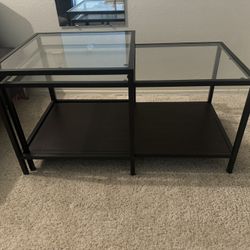 Glass Coffee Table Set 