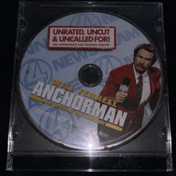 Anchorman On DVD (Unrated, Uncut, Uncalled For!) Will Ferrel Comedy Classic 