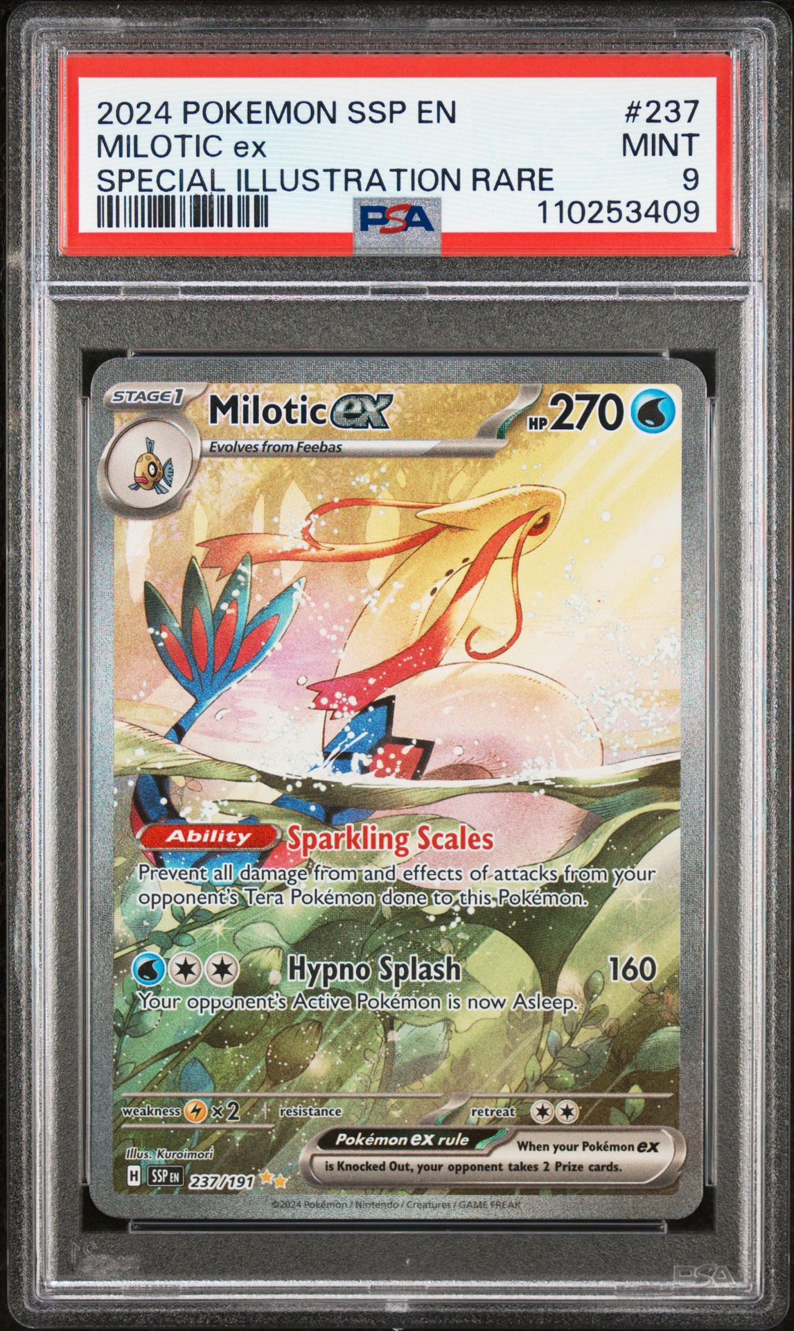 2024 POKEMON SSP EN-SURGING SPARKS #237 MILOTIC EX SPECIAL ILLUSTRATION RARE