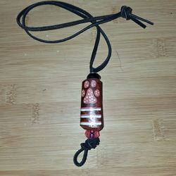 Hand painted Deer Bone necklace