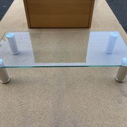 IKEA GLASS DESK RISER