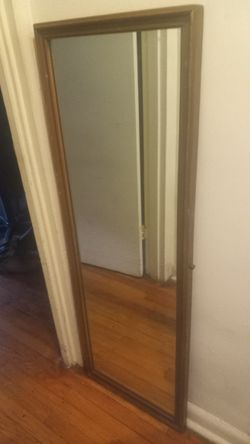 Vintage Wood Mirror 