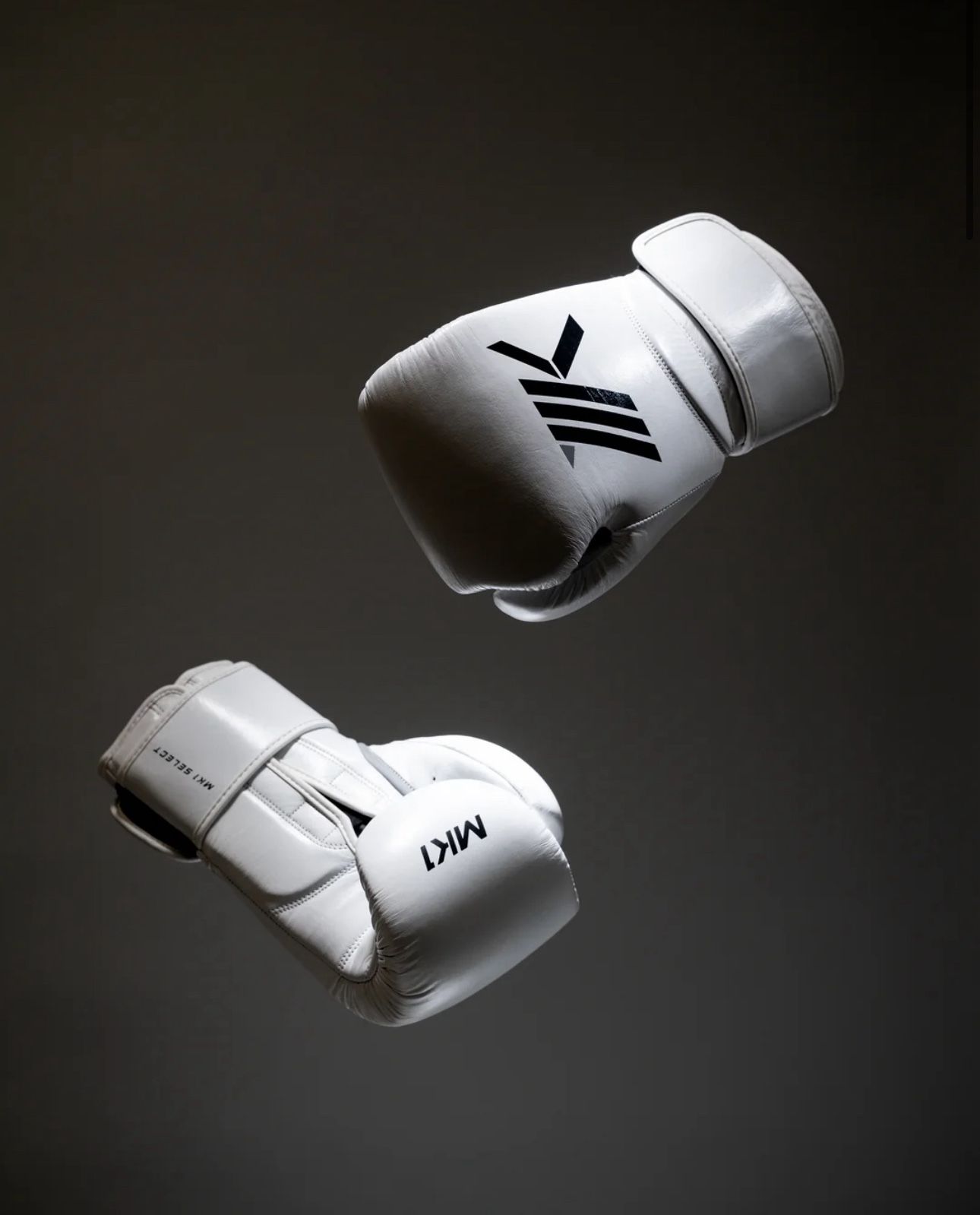 MK1 White Strap Boxing Gloves