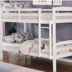 Bunk Bed Twing Real Wood  With Mattress 