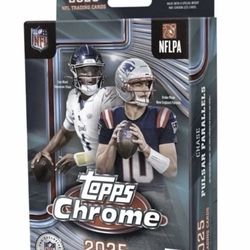 2025 Topps Chrome NFL Football Hanger Box Factory Sealed Brand New