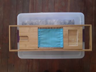 Bathtub bamboo caddy