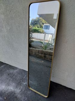 Full Length Mirror with Gold Frame