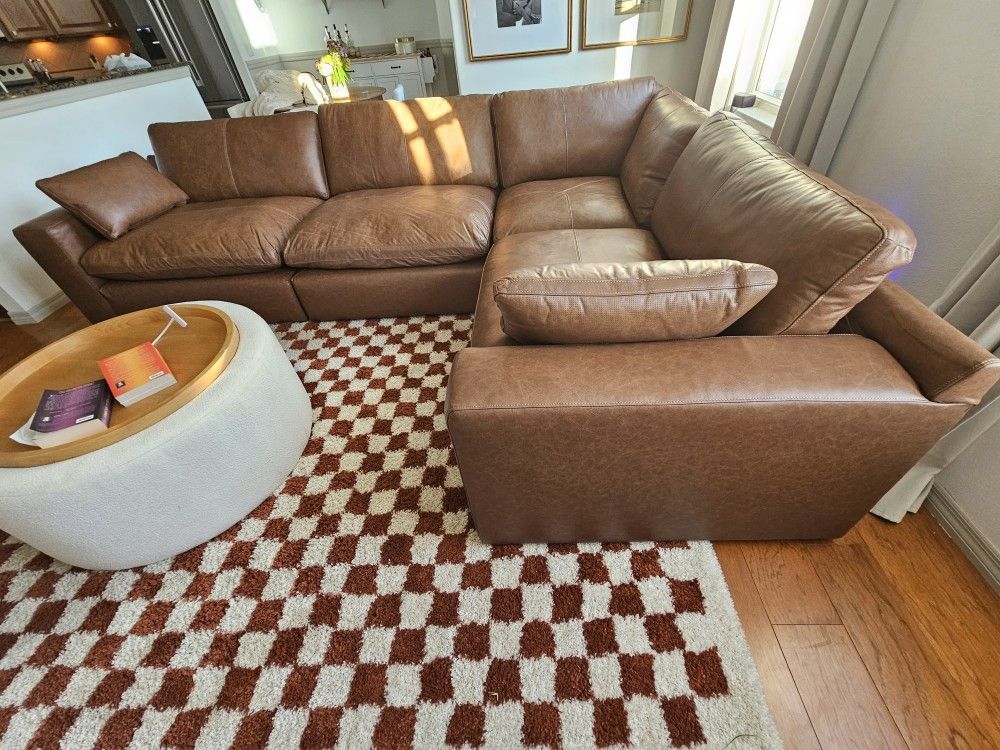 New Emilia Leather Sectional 4 Piece