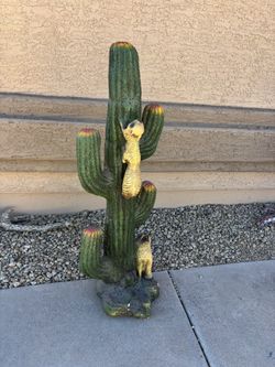 Cactus yard ornament / decoration/ sculpture- 43” tall