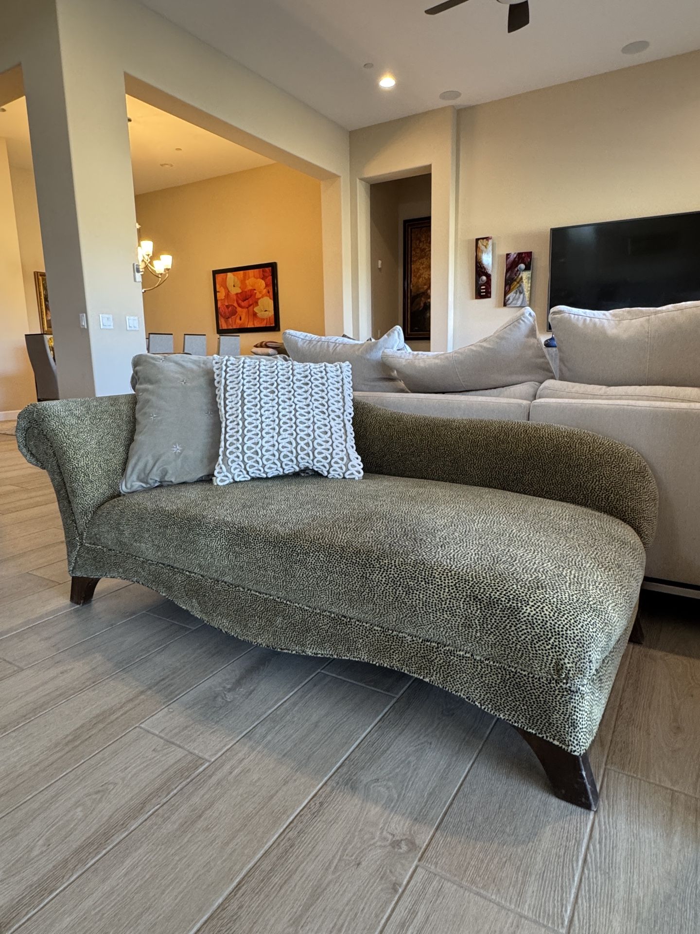Leopard Print Fainting Couch