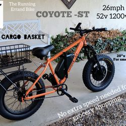 Electric Bike 25mph 52v 1200w  (Test Ride One)
