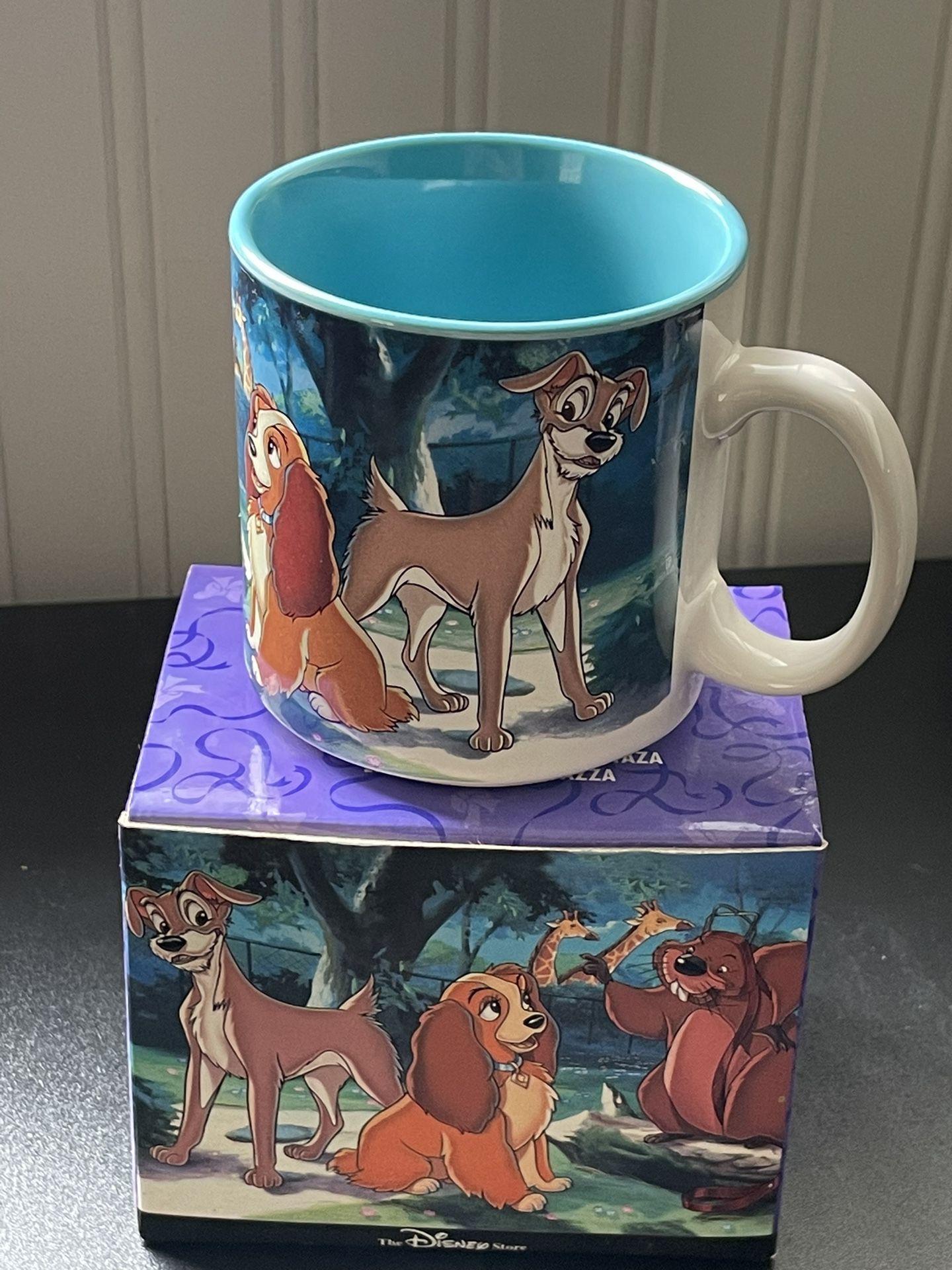 DISNEY Lady and the Tramp Ceramic Mug Set (2) Heart Handle 14 oz  Collectible for Sale in Edwardsville, IL - OfferUp