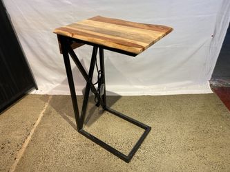 Live Edge Unfinished Wood Side Table