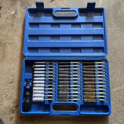38PCS Industrial Wire 1/4in Hex Shank Brush Set Extendable Stainless Steel