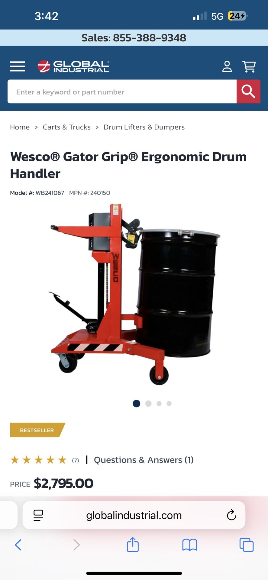 Ergonomic Drum Handler