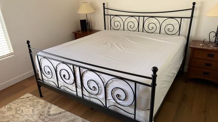 IKEA NORESUND King Bed Frame – Rare Discontinued Style