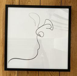Black And White Drawing Art  Ikea Ribba 20x20 Black Frame- Kissing