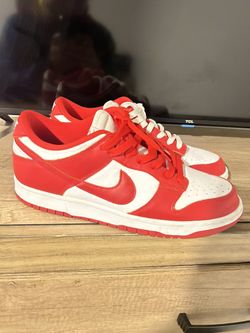 Nike Red And White Dunks Size 10 Men