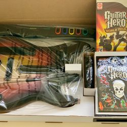*NOS* Nintendo Wii Guitar Hero World Tour wireless guitar controller set