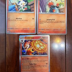 Pokemon Scorbunny, Raboot & Cinderace Perfect Order Blister Promo Lot of 3 NM