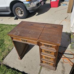 Vintage sewing machine desk 