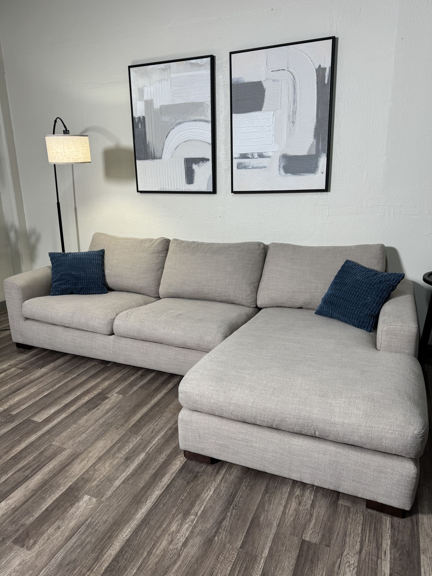 Beige Sectional Couch - Free Delivery