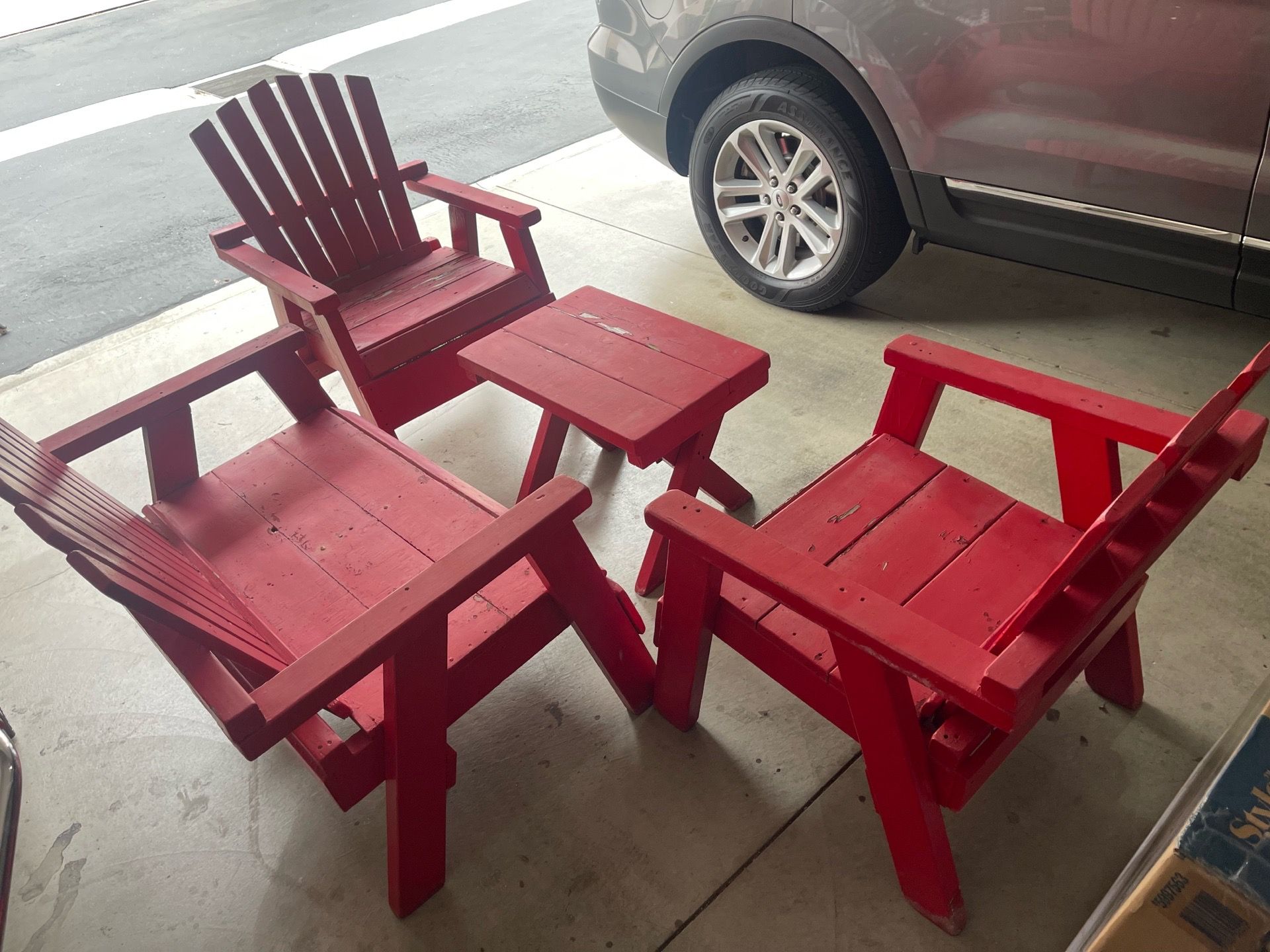 Wooden patio furniture