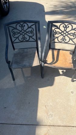 Set of 2 Metal Patio Chairs