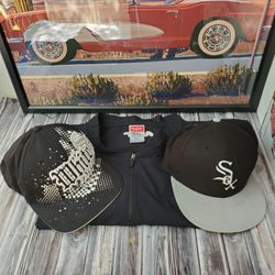 New Men's 3XL XXXL Rawlings Pullover Shirt 2 New Hats New Era 7 1/2 Large XL Flex Cap