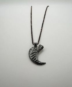 Oxidized Lynx Claw Necklace
