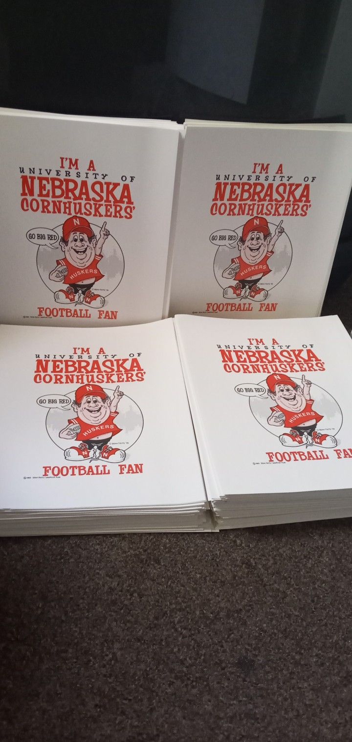 HandMade Nebraska Posters Good Condition 11"Across And 14"Tall Dated Back To 1993 $3.00 For Each Poster