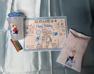 Frozen themed party decor frozen party decorations frozen chip bags frozen activity kids kit