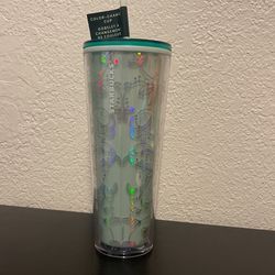 Starbucks Cold Reusable Cup Green Color Changing