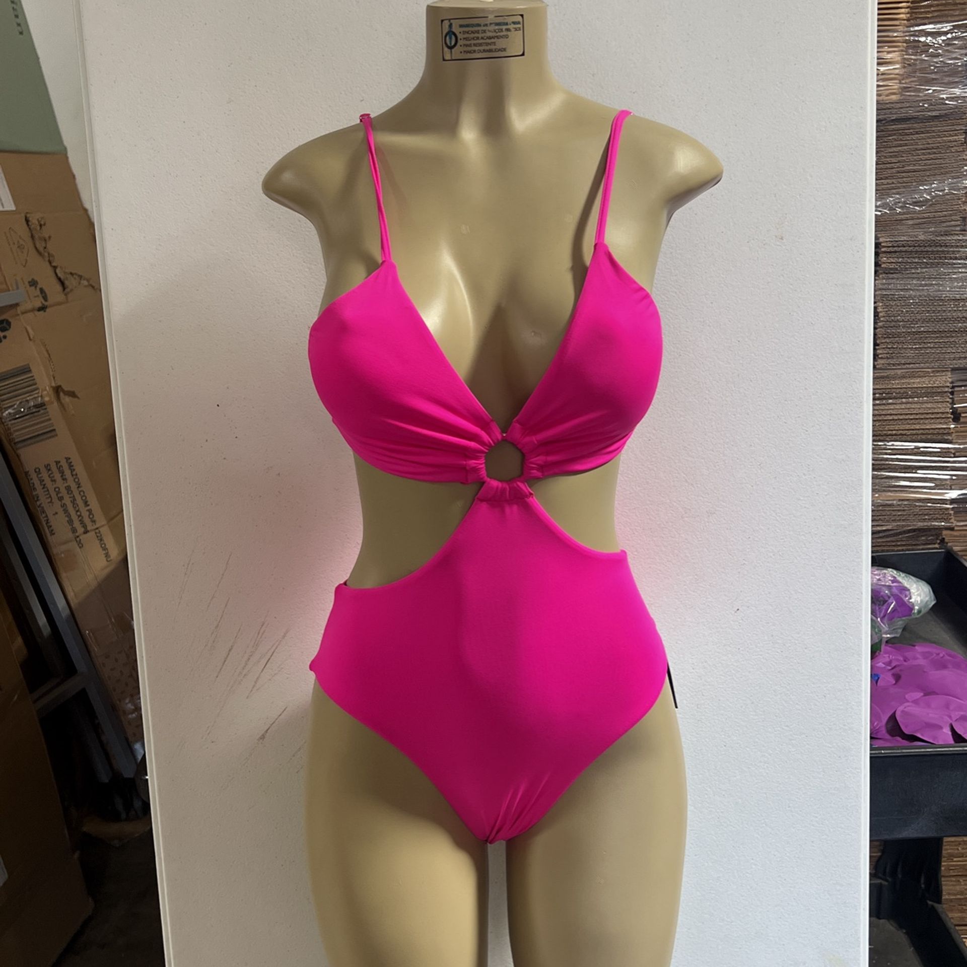 One Piece Bathing Suit Female Pink