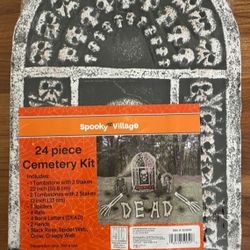 Spooky Village: 24 Piece Cemetery Kit