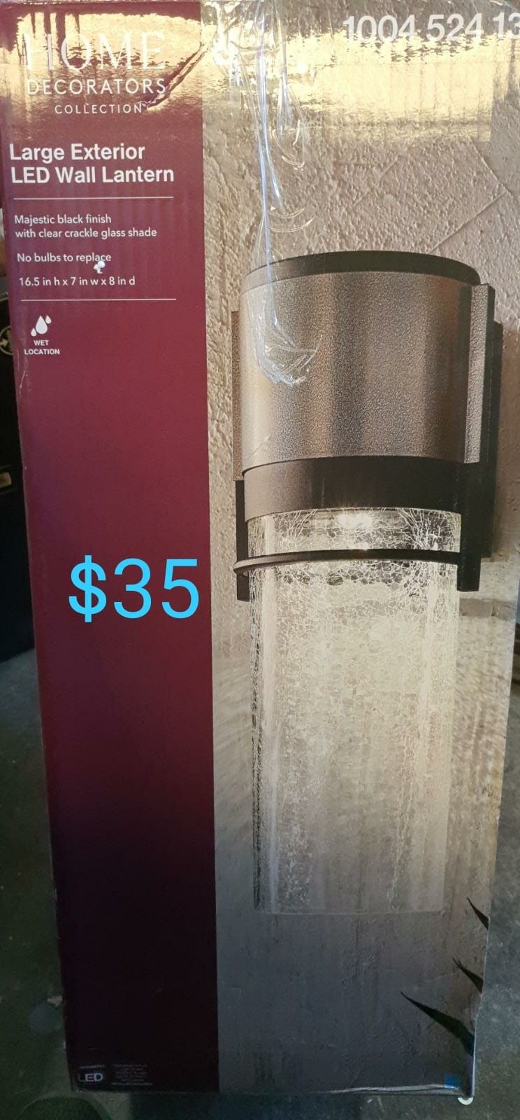 Large exterior LED wall lantern