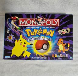 Vintage 1999 Pokémon Monopoly Collector's Edition Board Game READ