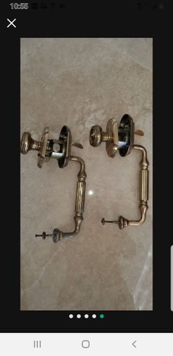 Heavey Duty Ornate Antique Solid Brass Entry Door lockset door handles