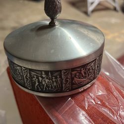 vintage Gullsmed pewter jewelry container