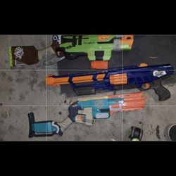 4 Nerf Guns