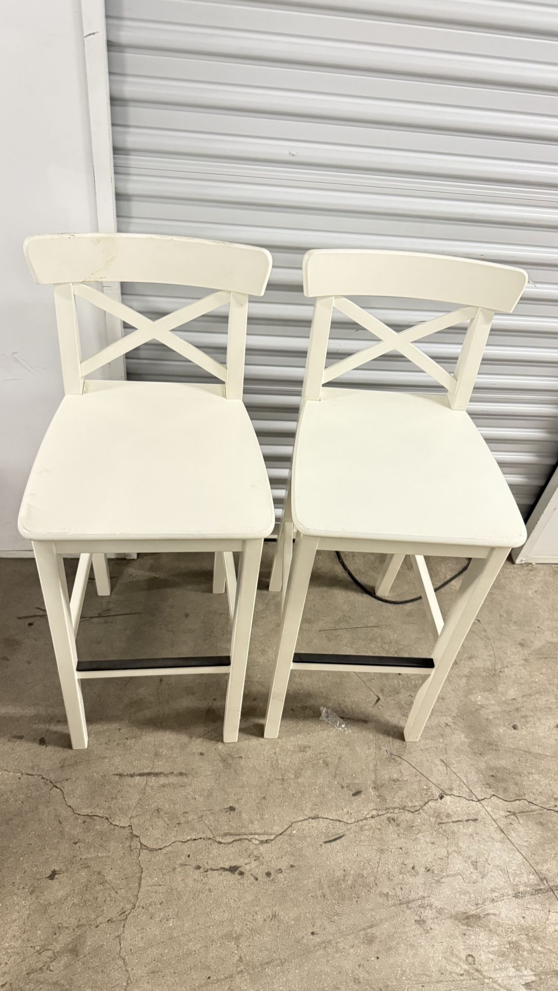 24'' Wooden Counter Height Bar Stools Set of 2, Kitchen Chairs