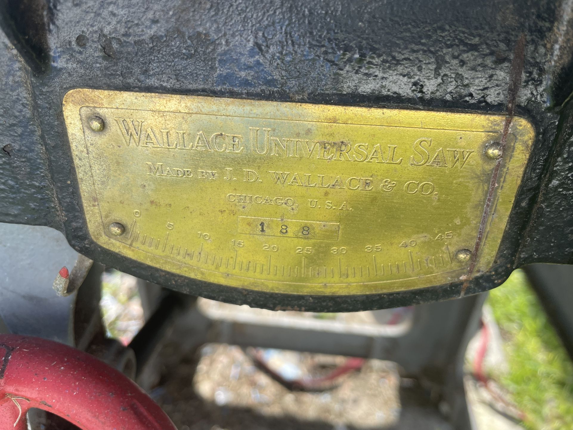 Antique JD Wallace Table Saw Vintage