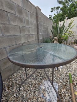 Glass outdoor table