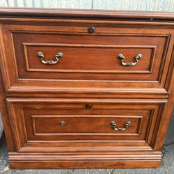 2-drawer wooden lateral file cabinet