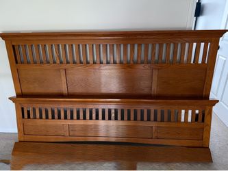 Solid Wood King Bed Frame - $180