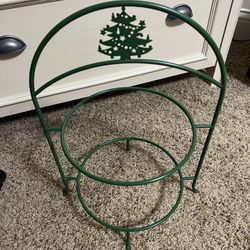 Vintage Christmas 2 tier plate holder